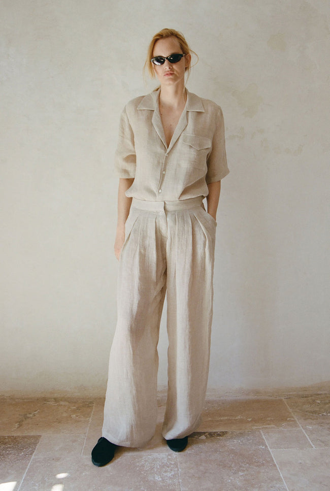 Le Kasha HARRIS Linen Shirt Natural