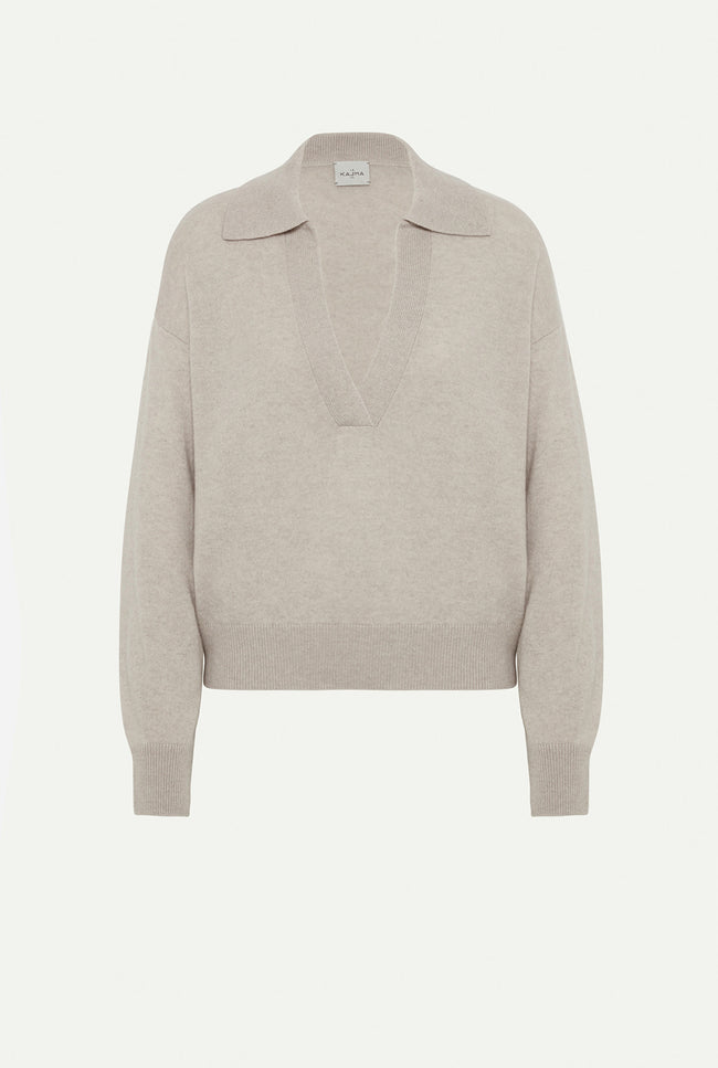 Le Kasha JACKSON Cashmere Polo White