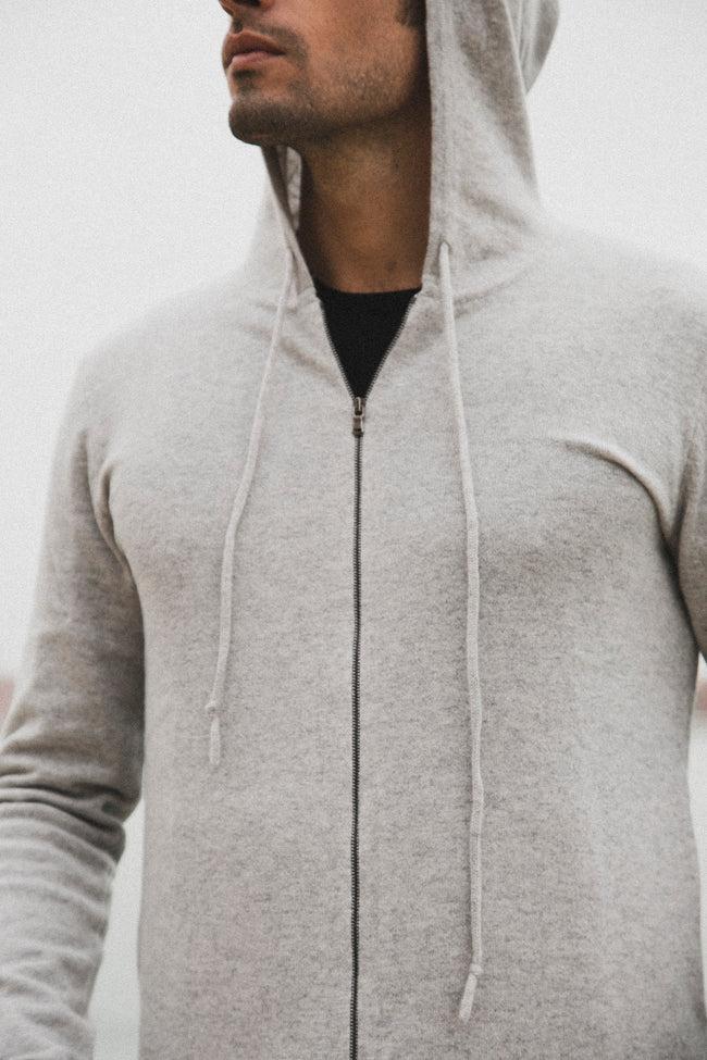 Le Kasha JAIPUR Cashmere Unisex Hoodie Charcoal