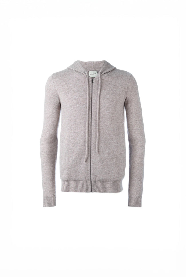 le kasha JAIPUR cashmere unisex hoodie charcoal