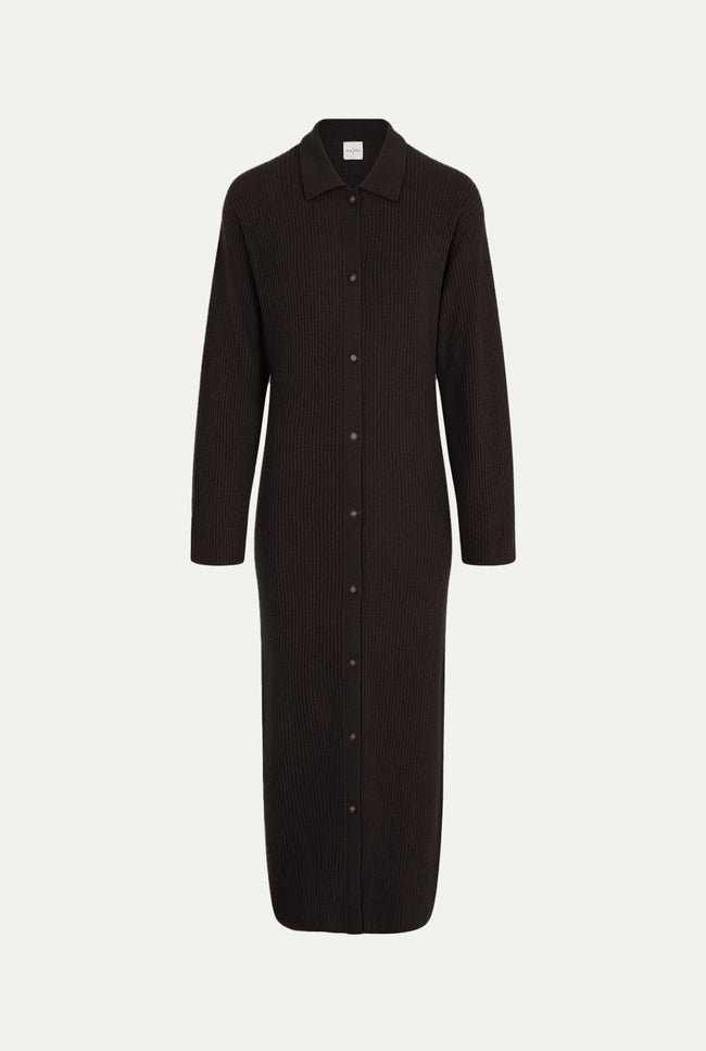 Le Kasha JAMUA Cashmere Cardigan/dress Chocolat
