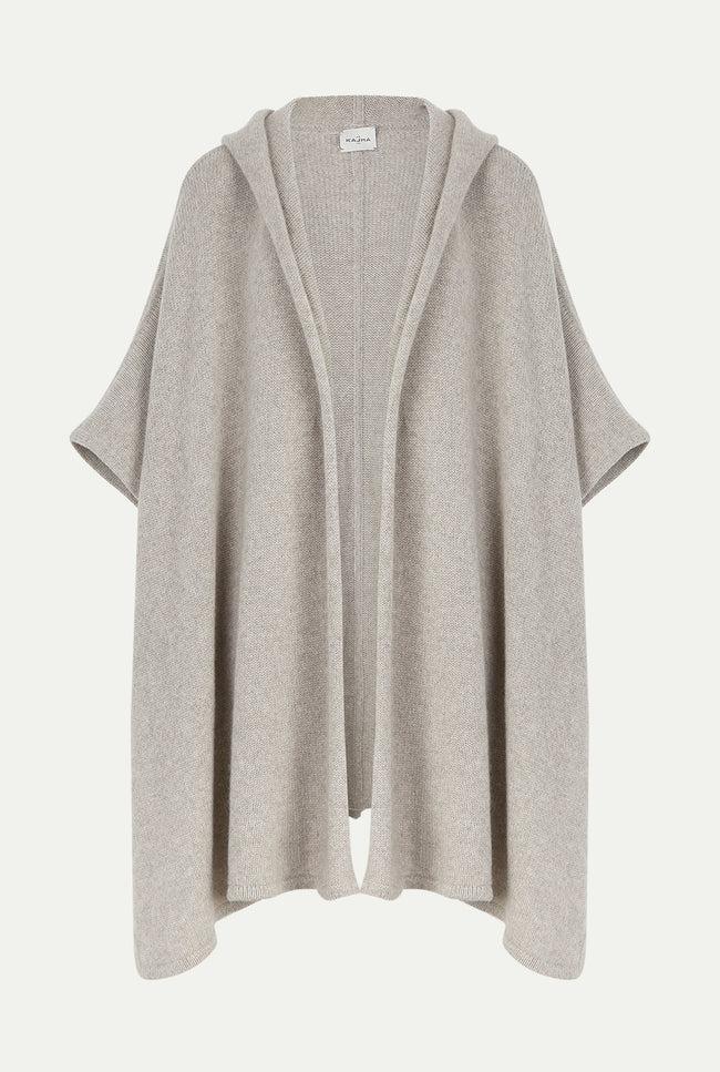 le kasha KAYA cashmere cape Charcoal