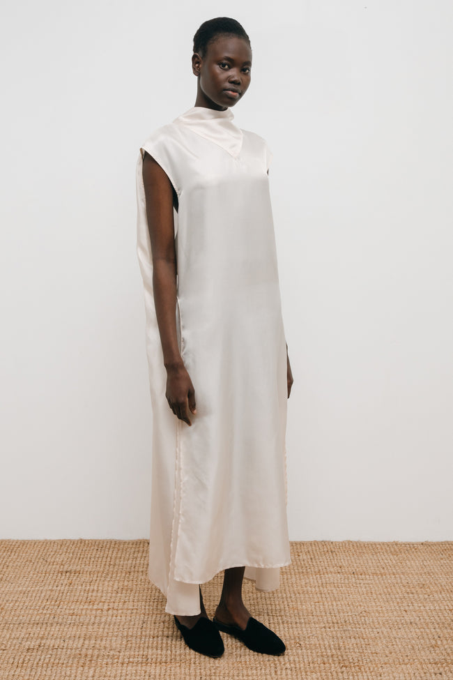 Le Kasha KOREA Silk Dress Black