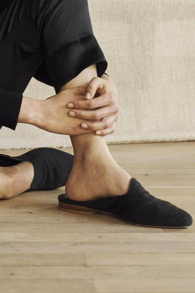 le kasha Le Kasha x LMB mules Charcoal