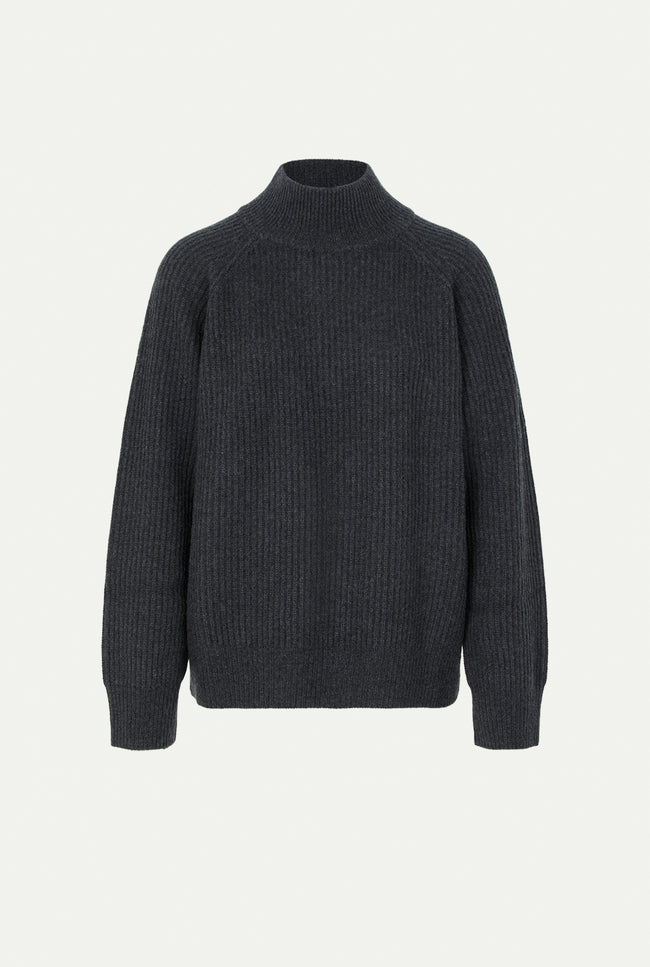 Le Kasha LETTE Unisex Cashmere Sweater Charcoal