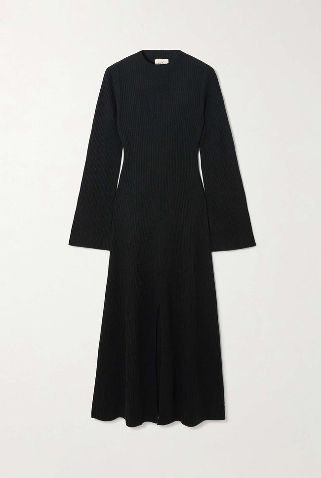Le Kasha LOGAN Cashmere Dress Black