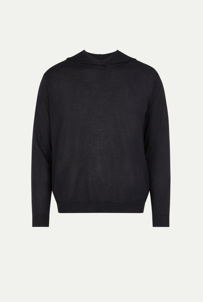 le kasha MADRID very light cashmere hoodie Black