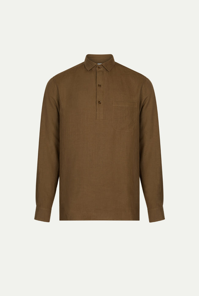 le kasha MANDU linen shirt Tabac