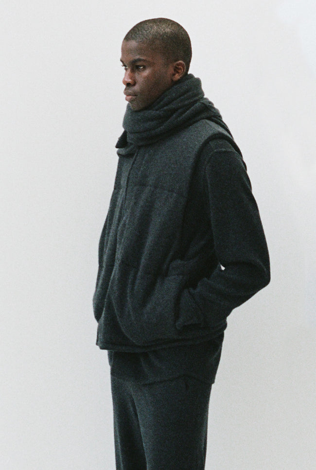 le kasha MONTANA M cashmere puffer Black