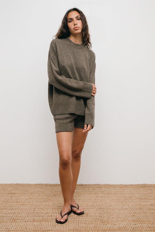 Le Kasha MORZINE Cashmere Short LIGHT BEIGE