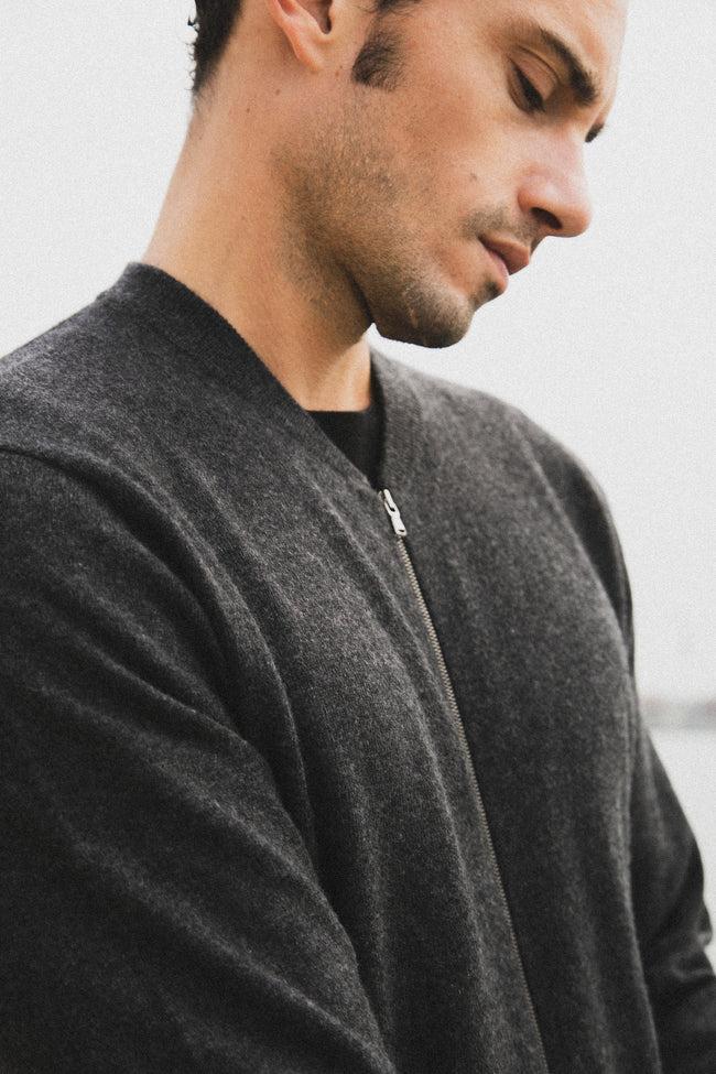 Le Kasha NEPAL Cashmere Bomber Black