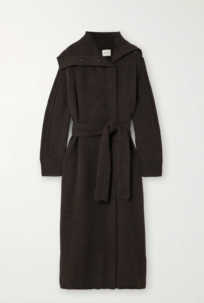 Le Kasha ODISHA Cashmere Long Cardigan Black