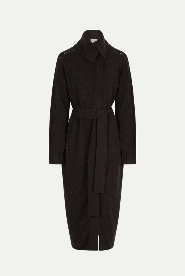 le kasha ODISHA cashmere long cardigan Black