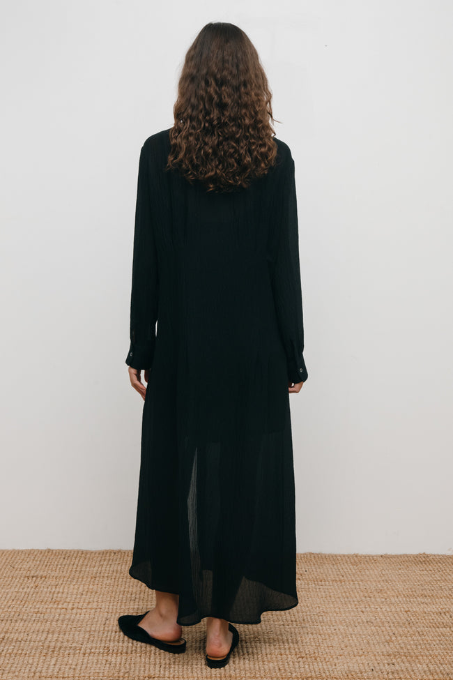 Le Kasha PINUS Silk Dress Black