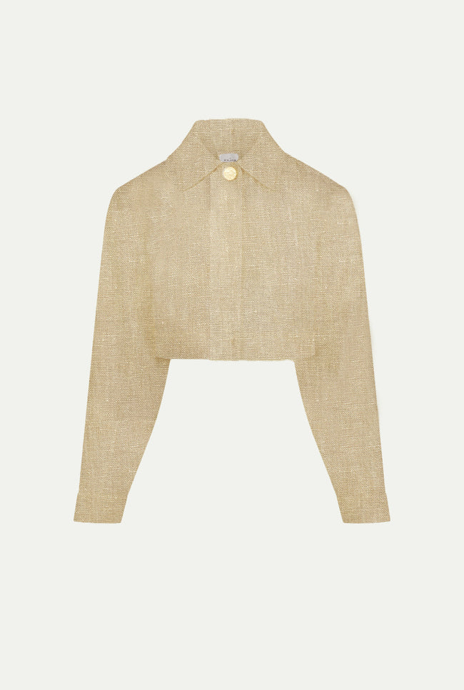 Le Kasha QAFTAH Linen Vest ( Heavy Version) Straw