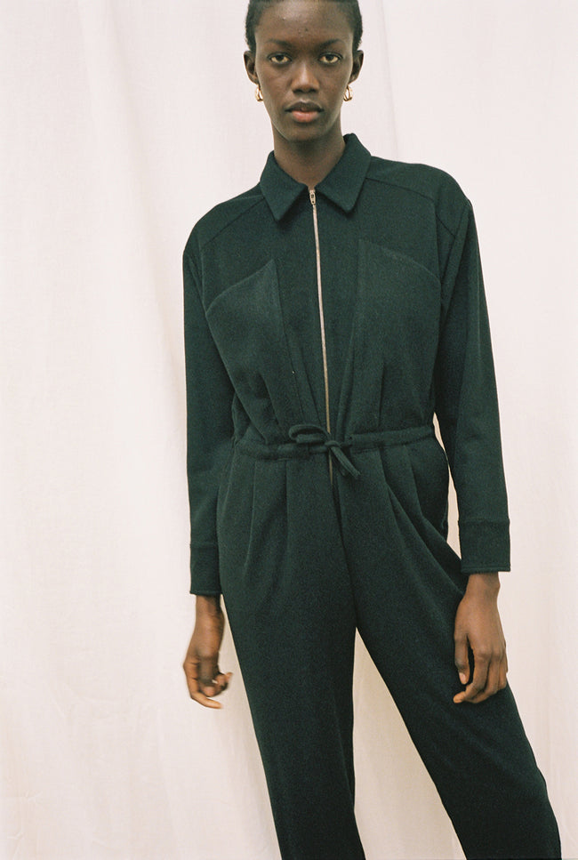 Le Kasha SAMARAL Cashmere Jumpsuit Charcoal