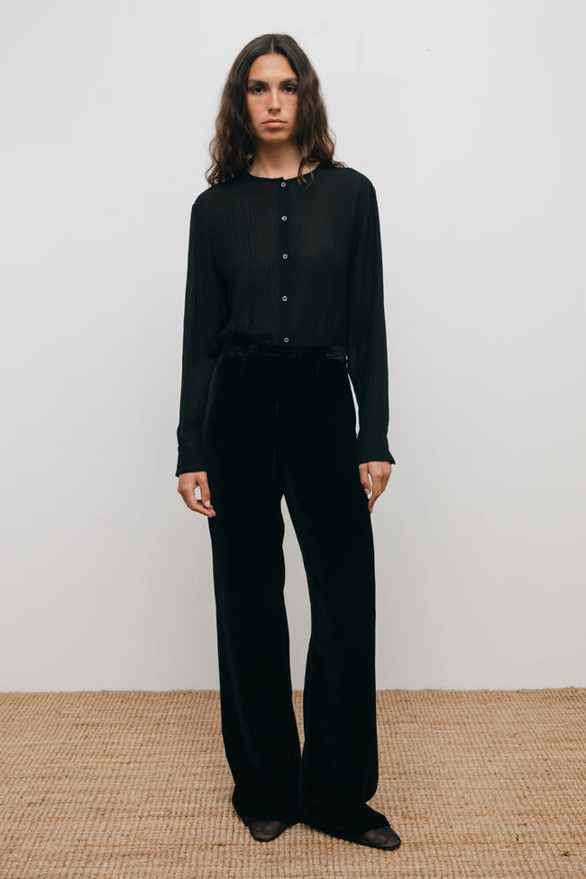 Le Kasha SAN POLO Velvet Pants Black