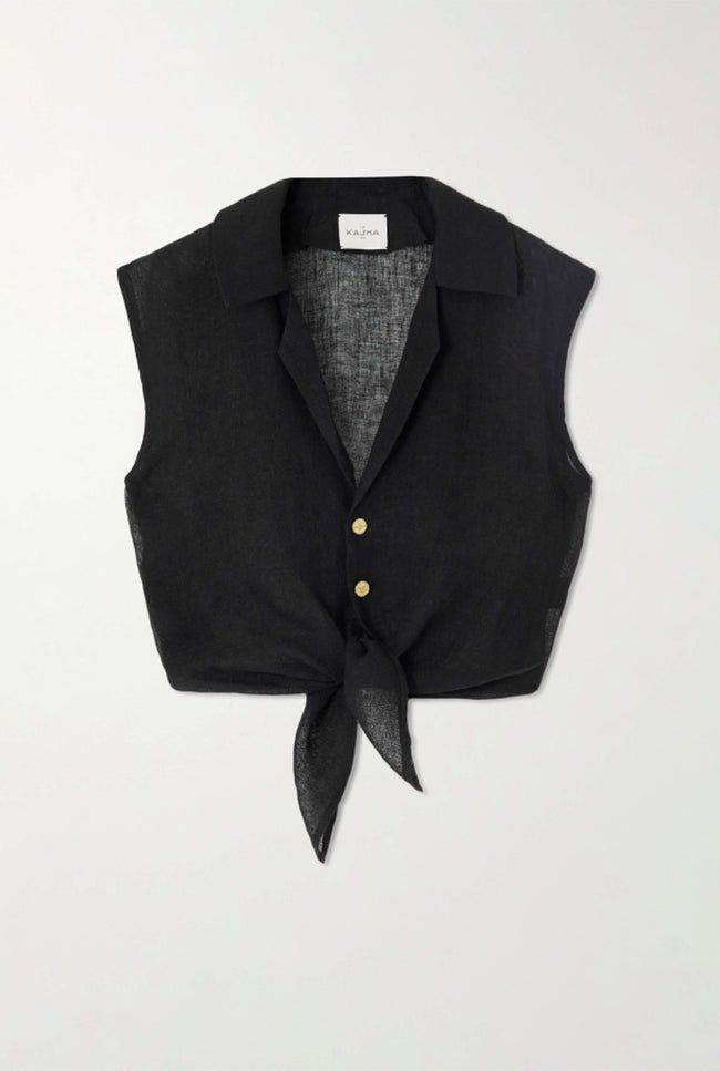 Le Kasha SANABO Linen Top Peach