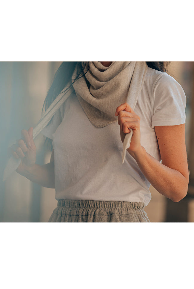 Le Kasha SAVOIE Cashmere Scarf Charcoal