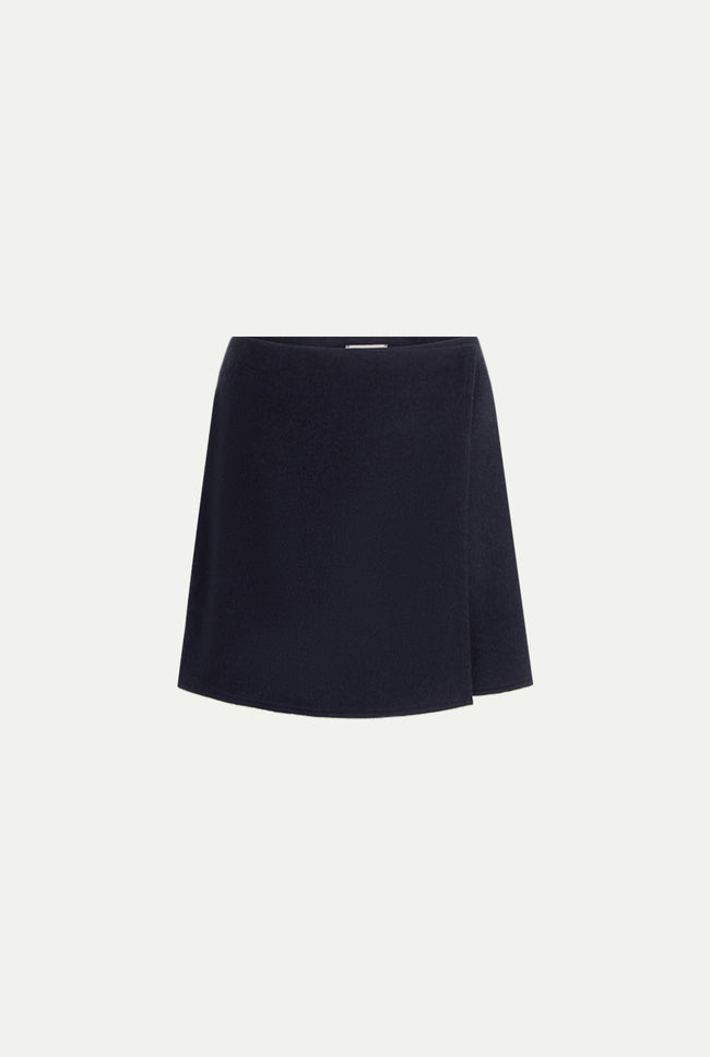 Le Kasha SKARDU Cashmere Skirt Charcoal