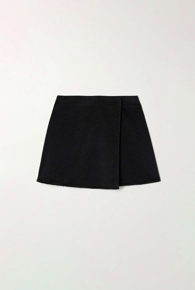 Le Kasha SKARDU Cashmere Skirt Charcoal