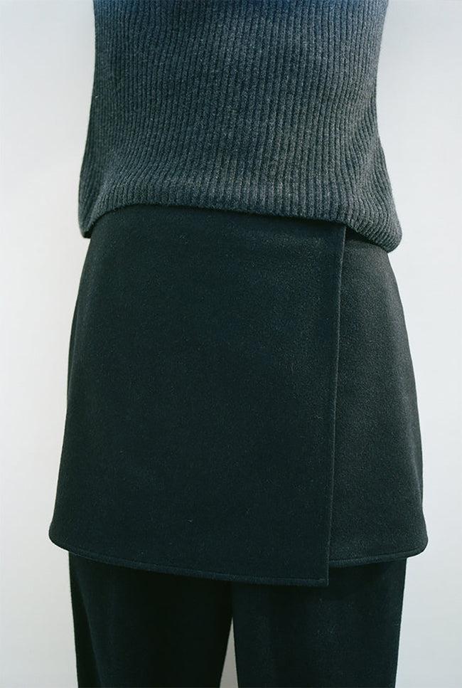 le kasha SKARDU cashmere skirt Charcoal
