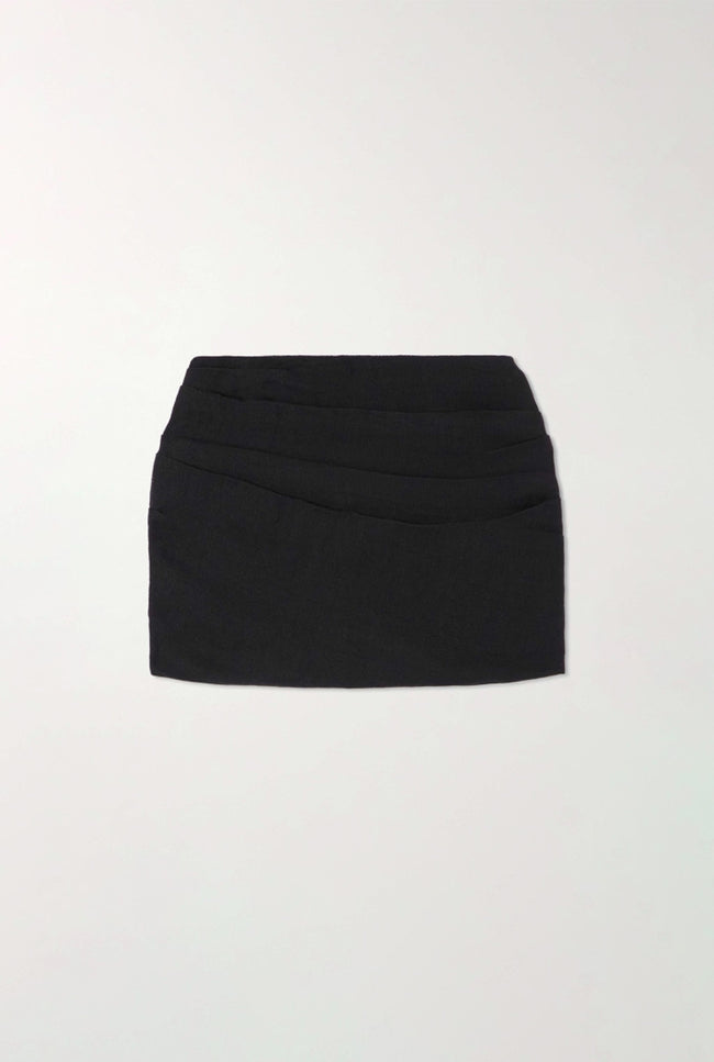 Le Kasha SPETSES Linen Skirt Black