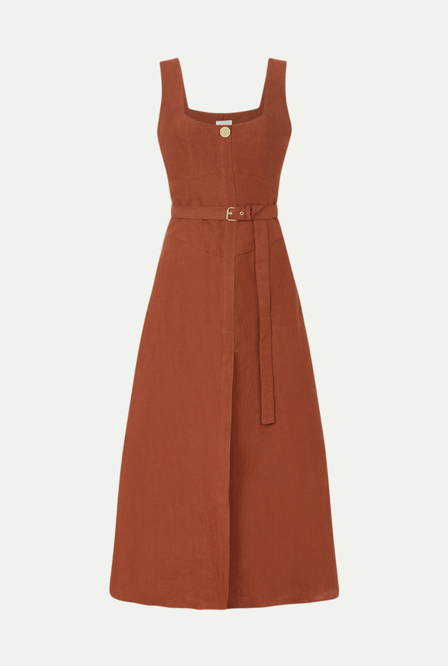 Le Kasha SUBU Linen Dress Black