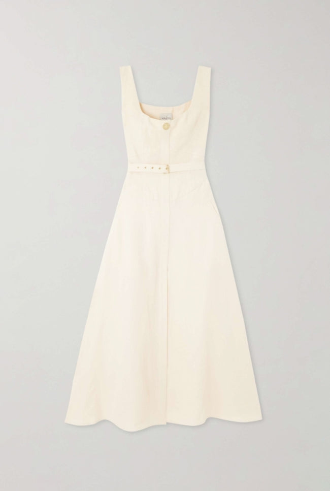 Le Kasha SUBU Linen Dress Black