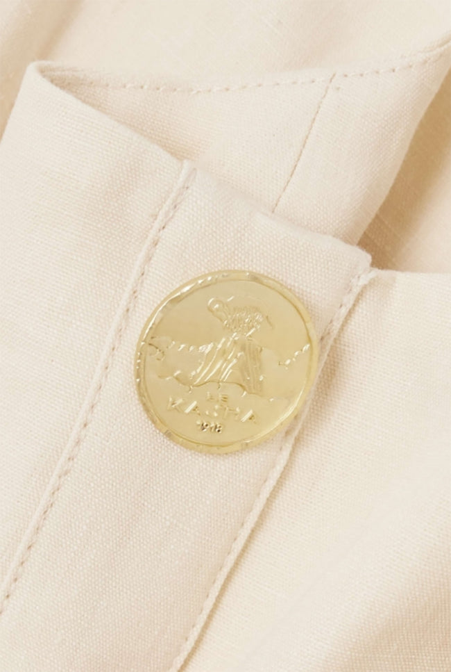 Le Kasha SUBU Linen Dress Black