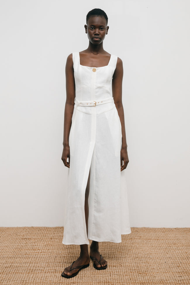 le kasha SUBU linen dress Black