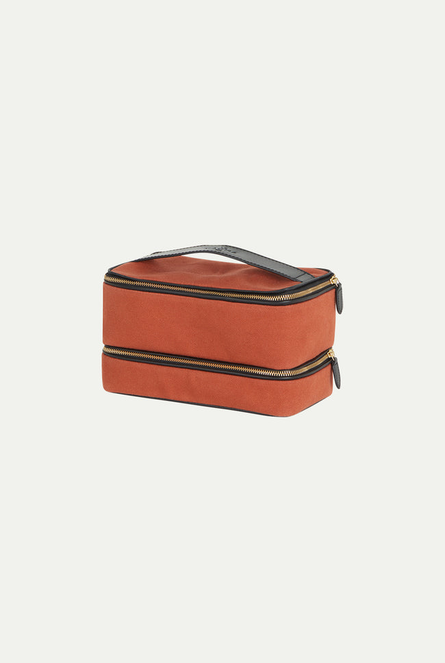 le kasha The Travel Make Up Pouch Beige