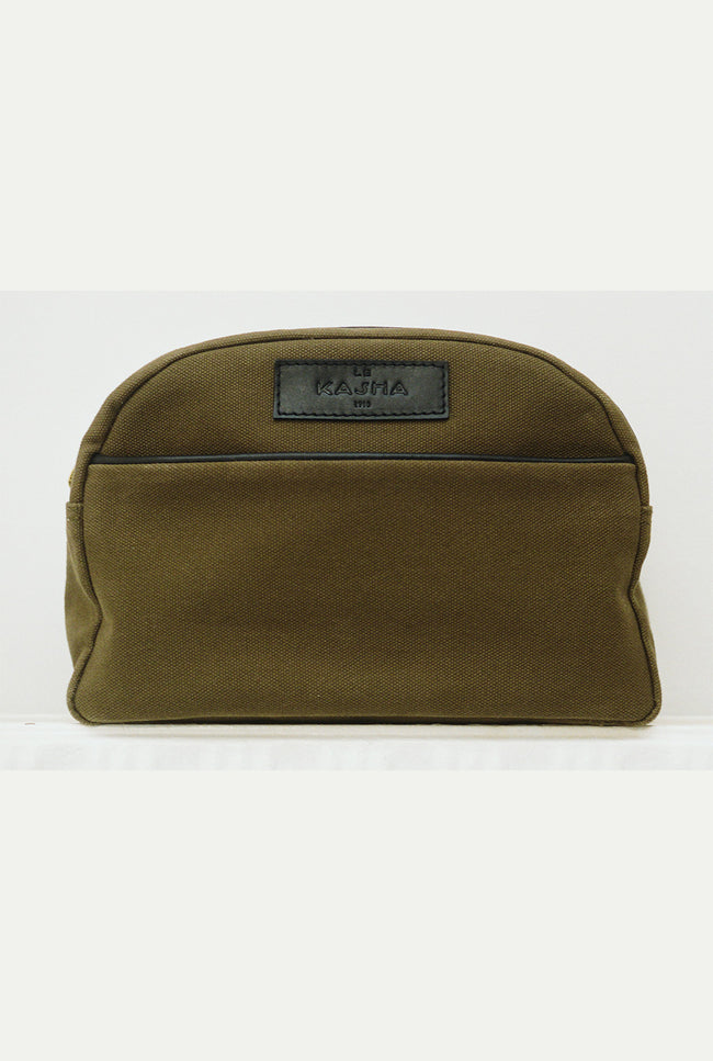le kasha Travel Pouch Beige