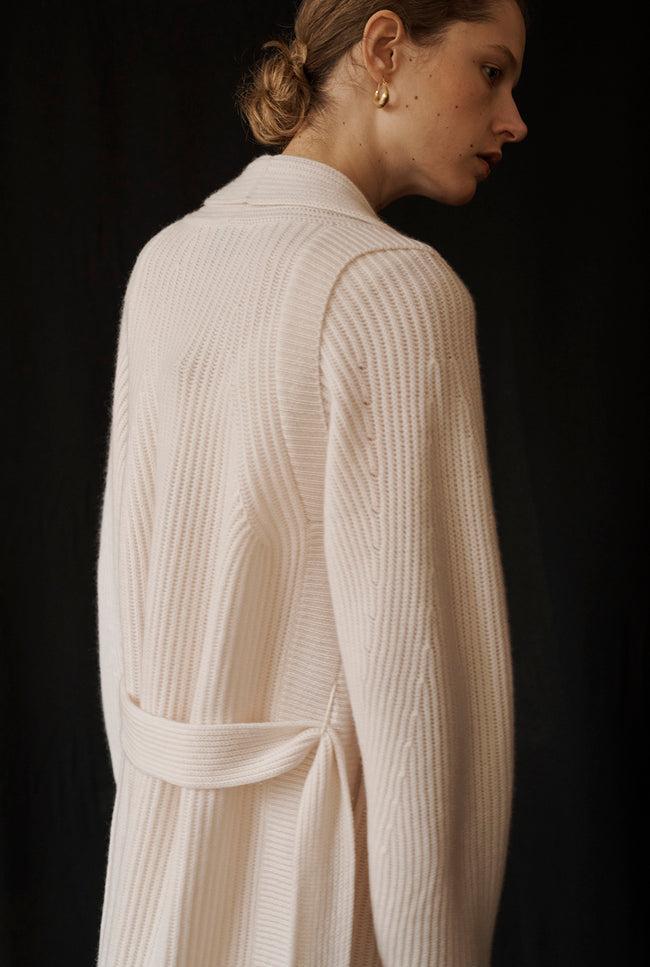 Le Kasha VALENCE Cashmere Long Cardigan White