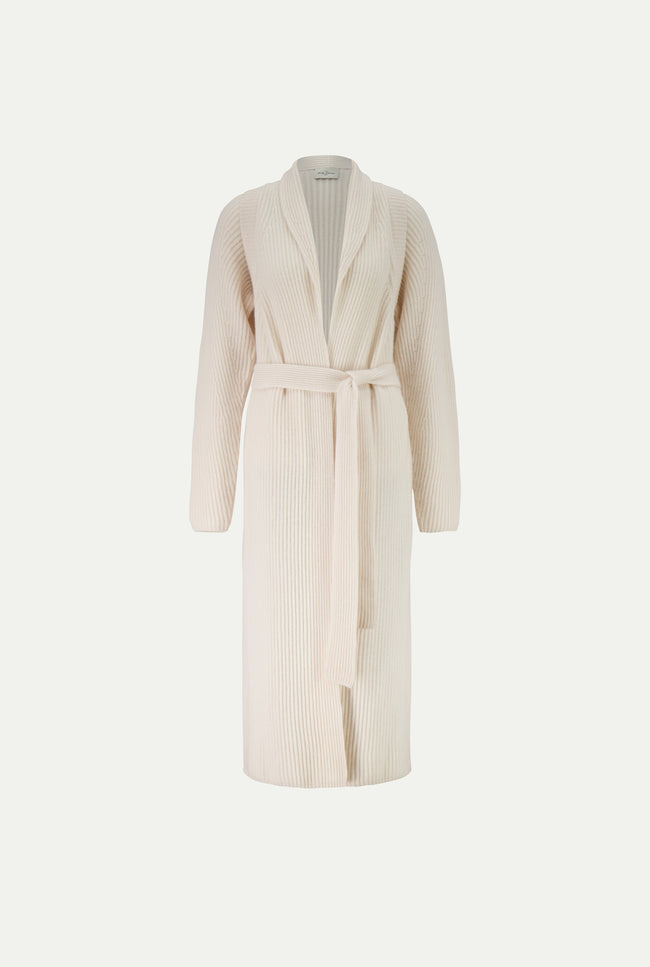 le kasha VALENCE cashmere long cardigan White