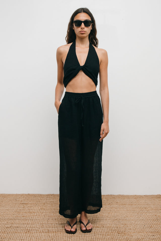 Le Kasha YAFFA Linen Pants Black
