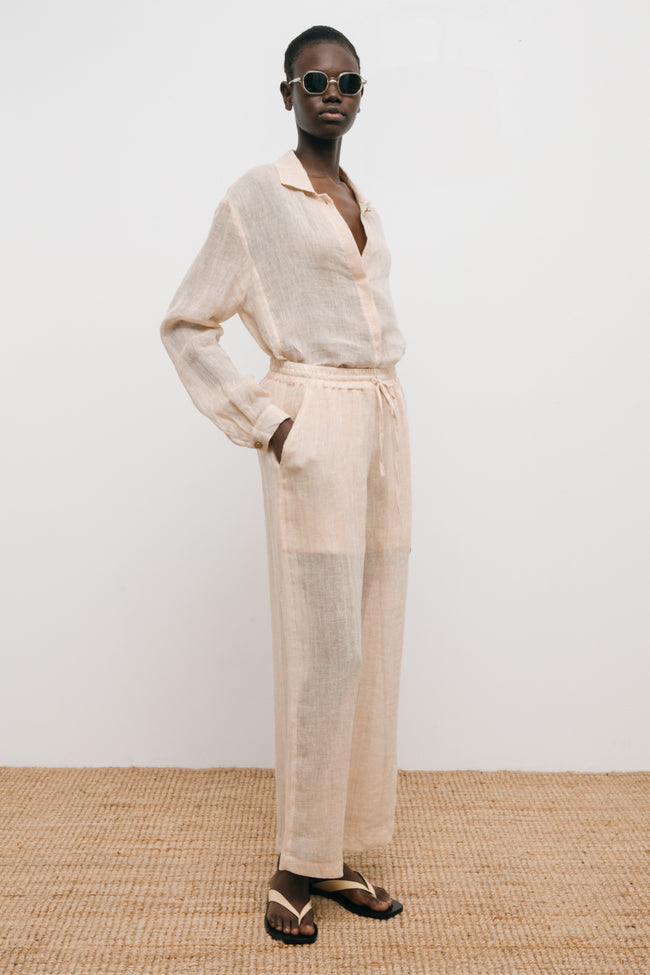 Le Kasha YAFFA Linen Pants Black