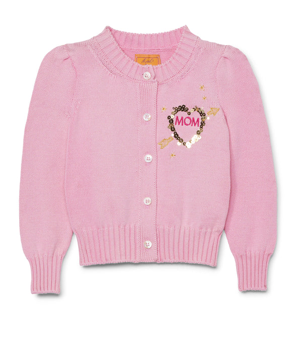 Le Lion Kids Cotton Puff Sleeve Laursie Cardigan Baby