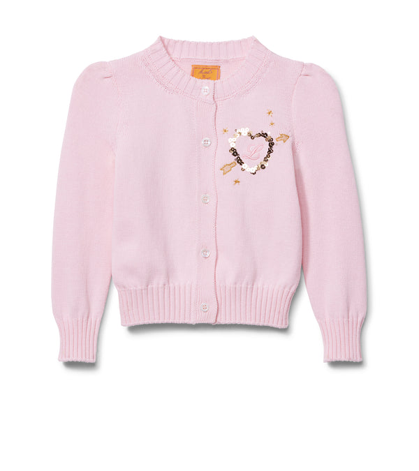 le lion Kids Cotton Puff Sleeve Laursie Cardigan Baby