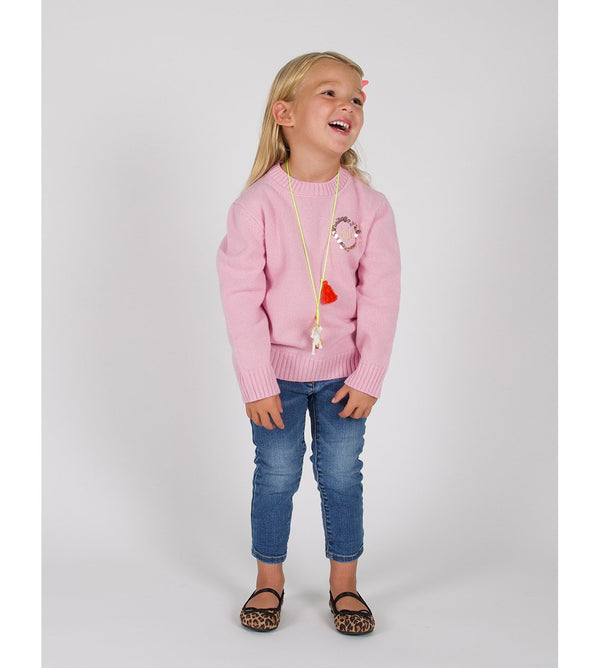 Le Lion Kids Petite Crew With Heart Indigo Magnolia