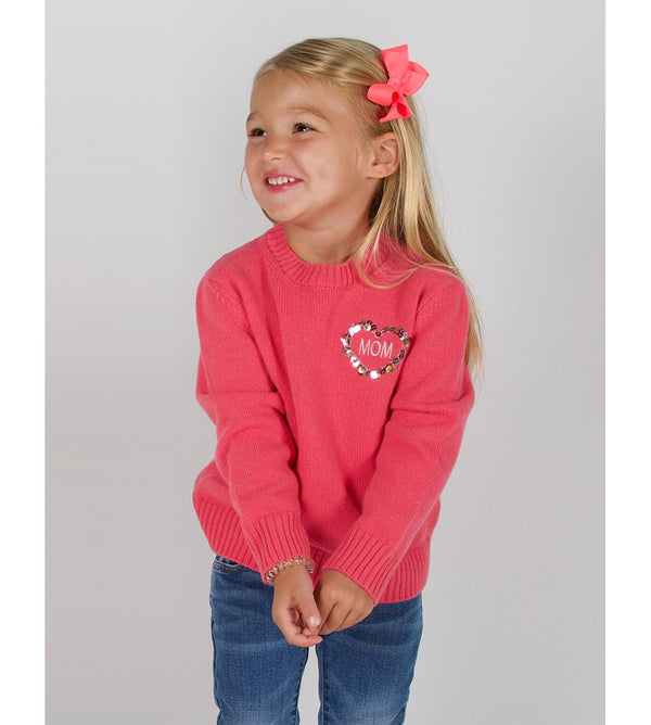 le lion Kids Petite Crew with Heart Indigo Magnolia