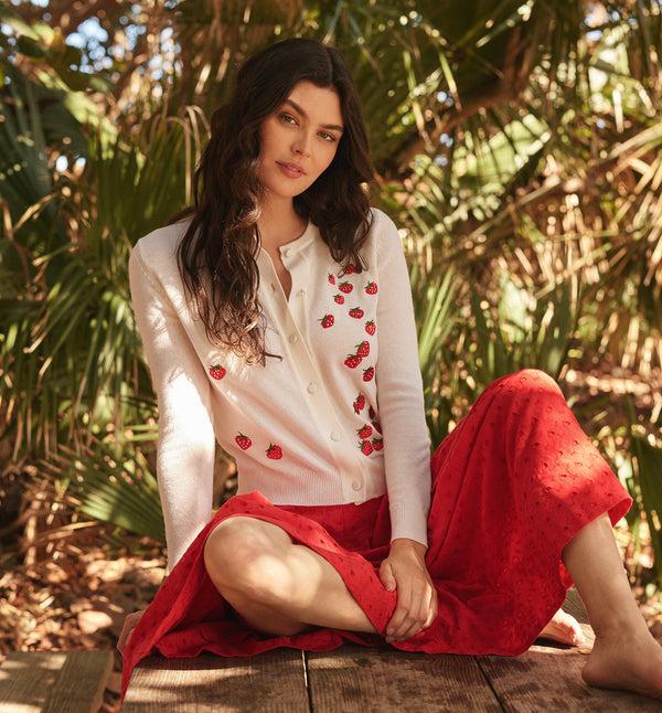 Le Lion Alice Cardigan Cerise