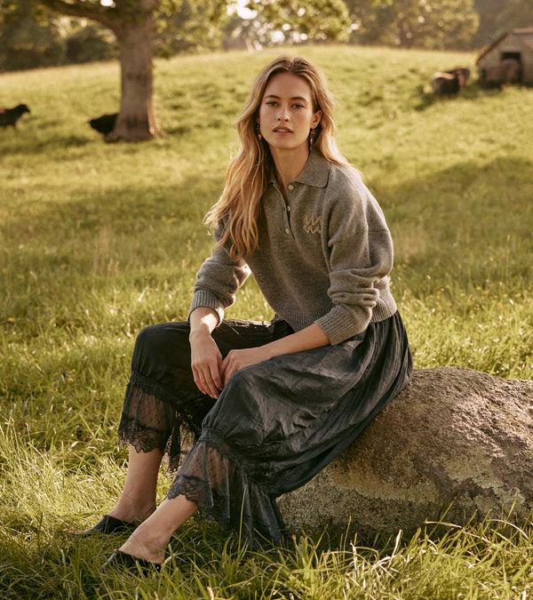 Le Lion Amy Cropped Pullover Heather Medium Grey