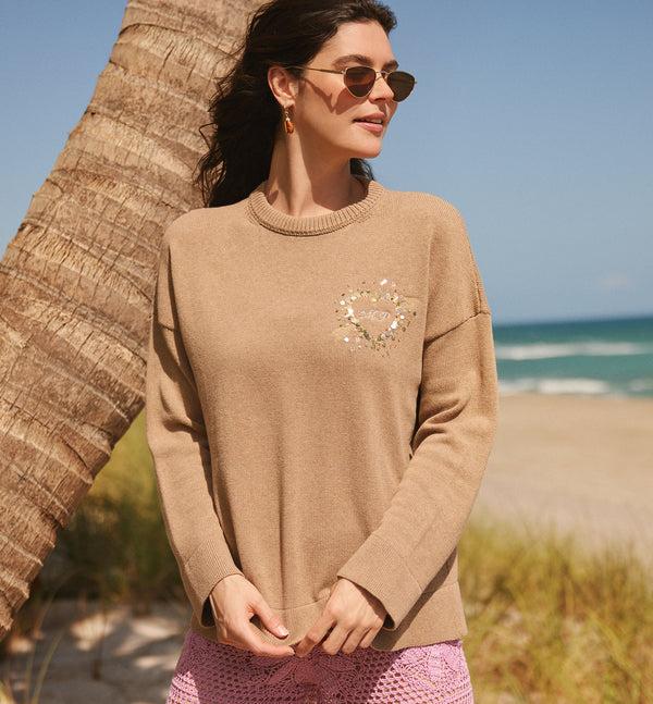 Le Lion Cotton Beau Crewneck Chambray