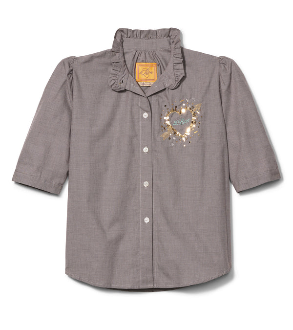 Le Lion Florence Shirt Navy Gingham