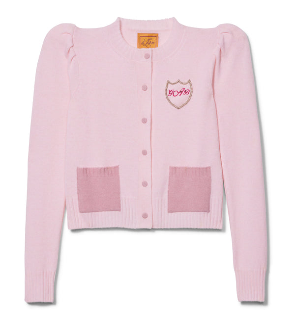 le lion Laurita Puff Sleeve Cardigan Kate Blue