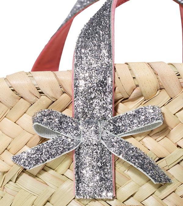 Le Lion Le Mini Straw Tote Natural/Lavender