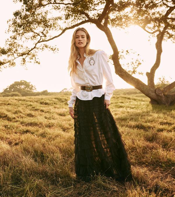 Le Lion Long Sleeve Florence Shirt Light Chambray