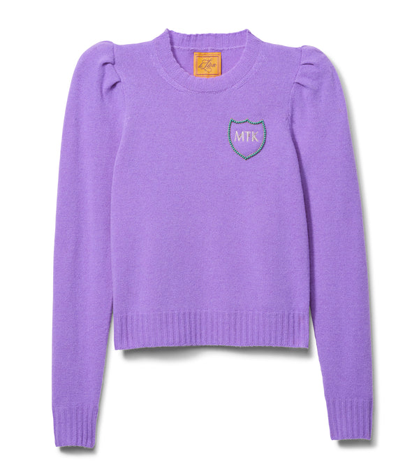 le lion Paris Puff Sleeve Crew Pale Teal