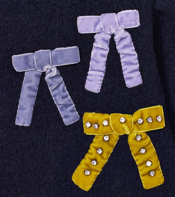 Le Lion Paris Puff Sleeve With Bows Navy